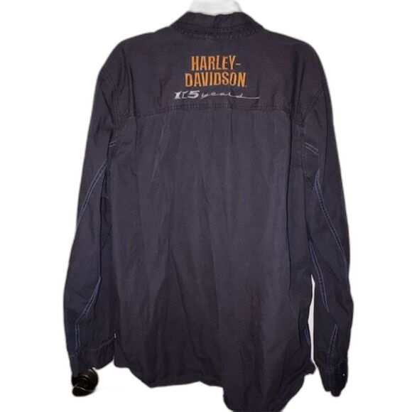 Genuine Harley-Davidson 115 Years Garage Long Sleeve Shirt Embroidered Size 2XL - Picture 2 of 6